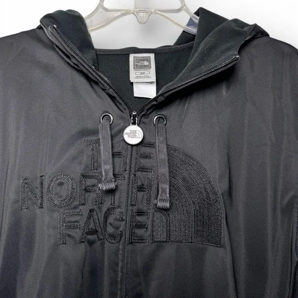The North Face Men’s Medium Full Zip Hoodie Jacket Black Fleece Lined - Picture 3 of 16